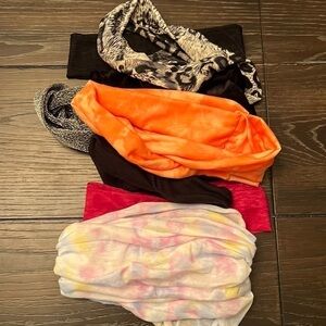 10 fashion headbands, sheer velvet tie dye. Thick mix